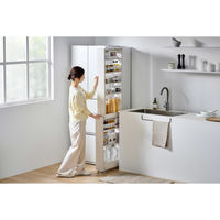 アイリスオーヤマ キッチン隙間収納ラック 幅140×奥行445×高さ1810mm ホワイト 1台（直送品）