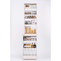 アイリスオーヤマ キッチン隙間収納ラック 幅198×奥行445×高さ1810mm ホワイト 1台（直送品）