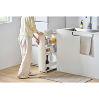 アイリスオーヤマ キッチン隙間収納ラック 幅180×奥行445×高さ827mm ホワイト 1台（直送品）