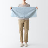 無印良品 やわらか薄手フェイスタオル ３４×８５ｃｍ ブルー 良品計画