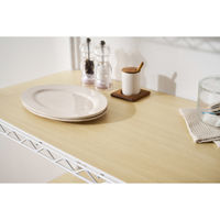 アイリスオーヤマ カラーメタルラック 専用 ウッドボード 幅735×奥行335mm ホワイト 1セット(10枚入)（直送品）