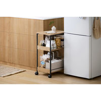 アイリスオーヤマ 目隠しワゴン 幅323×奥行396×高さ680ｍｍ ナチュラル/ブラック 1台（直送品）