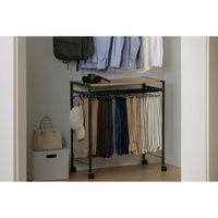 アイリスオーヤマ スラックスハンガー 幅775×奥行396×高さ795ｍｍ ナチュラル/ブラック 1台（直送品）