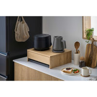 アイリスオーヤマ レンジ下収納 幅450×奥行395×高さ166ｍｍ ナチュラル/ブラック 1台（直送品）