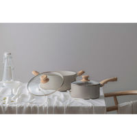 アイリスオーヤマ ナチュかる両手なべ２４cm ＩＨ・ガス火対応 パールグレー×アイボリー 1個（直送品）