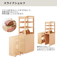 【軒先渡し】コイズミファニテック Fit-in Desk スライドシェルフ 幅365×奥行600×高さ1460mm ウォルナット 1台（直送品）