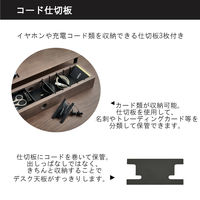 【軒先渡し】コイズミファニテック GENTLER ガジェットボックス スモーキーグレージュ×ブラック 1台（直送品）