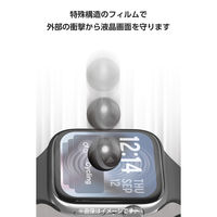 アップルウォッチ 衝撃吸収 フィルム 2枚入 42mm 全面保護 高透明 指紋防止 AW-25BFLAFPRGJ エレコム 1個（直送品）