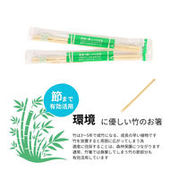 大和物産 ポリ完封節付竹角箸20cm100膳楊枝入●1セット(10個入) 4904681913511 1セット(10個入)（直送品）