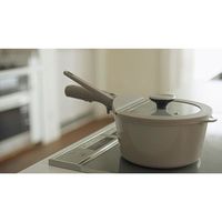 マルチポット 20cm IH・ガス火対応 SONOMA グレージュ LV-0365 1個 食洗機・オーブン対応 LIV PLUS
