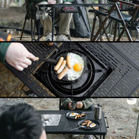 武田コーポレーション コンロが置けるマルチテーブルQT UN6-QTBK 1箱(2個入)（直送品）