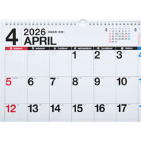 高橋書店 【2026年4月版】エコカレンダー壁掛 B3変型 スクエア 日曜始まり T52 1冊（直送品）