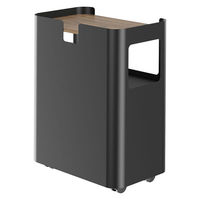 【車上渡し】アール・エフ・ヤマカワ スチール オープンワゴン3段 幅460×奥行290×高さ606ｍｍ ブラック 1台（直送品）