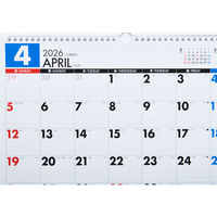 高橋書店 【2026年4月版】エコカレンダー壁掛 B4横型×2面 日曜始まり T75 1冊（直送品）