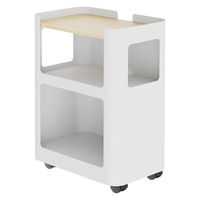 【車上渡し】アール・エフ・ヤマカワ スチール オープンワゴン3段 幅460×奥行290×高さ606ｍｍ ホワイト 1台（直送品）