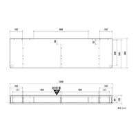 【軒先渡し】ちょい足しラック 幅1250×奥行360×高さ105mm ダークブラウン 1台（直送品）