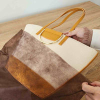 【100枚】不織布インナーバッグ 薄タイプ ダークブラウン 幅35×高さ50cm 7406-306 1セット(100枚)（直送品）