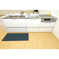 サンベルム Pally はっ水加工の洗濯機で丸洗いできるキッチンマット120cm BL K73202 1枚（直送品）