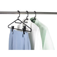 サワフジ スマートハンガークリップ付3PBK SMC-03(BK) 1個（直送品）