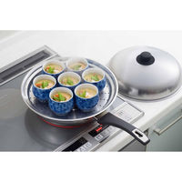 ヨシカワ フライパンにのせて簡単蒸しプレート ドーム型 28~30cm用 YJ3180 1個（直送品）