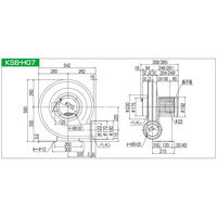 SDG(株) 高効率電動送風機 KSB-H07-R312 1個（直送品）