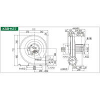 SDG(株) 高効率電動送風機 KSB-H37-R312 1個（直送品）
