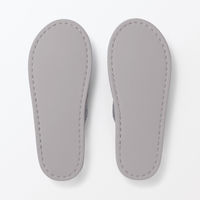 無印良品 洗える綿パイルスリッパ 前あき Ｍ ２２．５～２５ｃｍ用 チャコールグレー 良品計画
