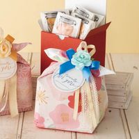 ヘッズ 和風花柄あづまバッグセット/ピンク 10セット(10セット×1) WBN-AZB 1セット(10セット入)（直送品）