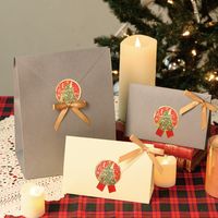 ヘッズ クリスマスベアラーリボン型シール-1 1000枚(100枚×10) XBR-1S 1セット(1000枚入)（直送品）