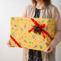 ヘッズ クリスマスベアラー包装紙-1(全紙) 250枚(50枚×5) XBR-1WZ 1セット(250枚入)（直送品）