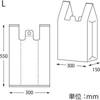 シモジマ レジ袋 バイオハンドハイパー L 花うさぎ桃 006905532 1セット(100枚入×10袋 合計1000枚)（直送品）