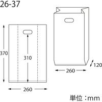 シモジマ 手抜きポリ袋 バイオHDポリ SG26-37 白 006996601 1セット(100枚入×10袋 合計1000枚)（直送品）