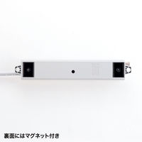 延長コード 電源タップ 3m 3P（ピン） 4個口 スイッチ ホワイト TAP-5431MGN2-3 サンワサプライ 1個（直送品）