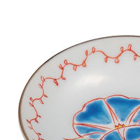 伊野正峰 日本の伝統工芸品【九谷焼】 3.2号皿揃 草花絵変り 澤田郁美 (K9-115) K9-115 1個（直送品）