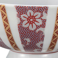 伊野正峰 日本の伝統工芸品【九谷焼】 組飯碗 鉄仙文 (K9-572) K9-572 1個（直送品）