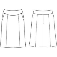 チクマ スカート（セミマーメイド） AR3842-3-15（直送品）