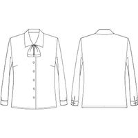 チクマ ブラウス リボン付き（長袖） AR1462-3-5（直送品）