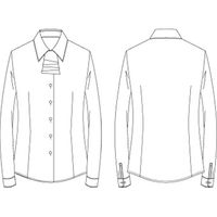 チクマ ブラウス リボン付き（長袖） AR1447-3-9（直送品）