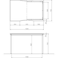 藤沢工業 TOKIO RMシリーズ ミーティングテーブル 幅1200×奥行750×高さ720mm RM-1275 ホワイト 1台（取寄品）
