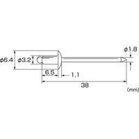 ロブテックス エビ ブラインドリベット(丸頭)NSA42MP エコパック入り NSA42MP 1箱(80本入)