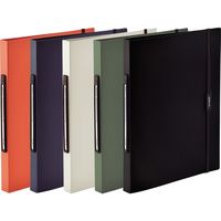 リヒトラブ SMART FIT パンチレスファイル<HEAVY DUTY> A4 ベージュ F7550-16 1セット(2冊)（直送品）