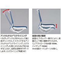 オカムラ モード オフィスチェア ハイバック 可動肘 ヘリンボーンクロス ブラック/オレンジレッド CA97BR FWJ9 1脚（直送品）