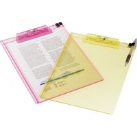 リヒトラブ AQUA DROPs クリップボード A4E型 黄 A5010-5 3枚