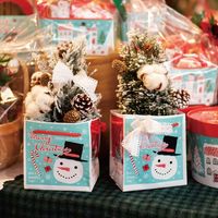 クリスマスミントブルーキューブバッグ-2 XMB-2B 1セット（200枚：20枚×10パック）（直送品）