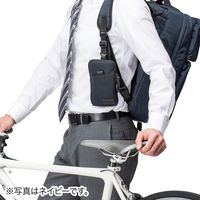 サンワダイレクト リュックベルト用スマホポーチ（ベルト取付・3通り設置可能・ブラック） 200-BAGOP1BK 1個（直送品）