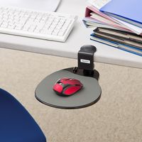 サンワダイレクト マウステーブル（360度回転・クランプ式・ポリエチレン布マウスパッド・ブラック・エルゴノミクス） 200-MPD003 1個（直送品）