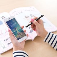 サンワダイレクト タッチペン（スタイラスペン・iPhone・iPad・タブレット・スライドキャップ・シリコン・クリップ付き） 1個（直送品）