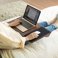 サンワダイレクト 膝上デスク（ノートパソコン・木目・クッション・テーブル） 200-HUS007 1個（直送品）