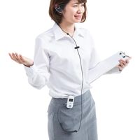 サンワダイレクト ワイヤレスガイド システム（ガイド用イヤホンマイク・最大255台接続・40チャンネル対応・防水/防塵・ディスプレイ搭載） 1個（直送品）