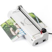 サンワダイレクト ラミネーター（裁断機付き・コーナーカッター・A4・はがき・名刺・2本ローラー・100ミクロン・150ミクロン） 1個（直送品）